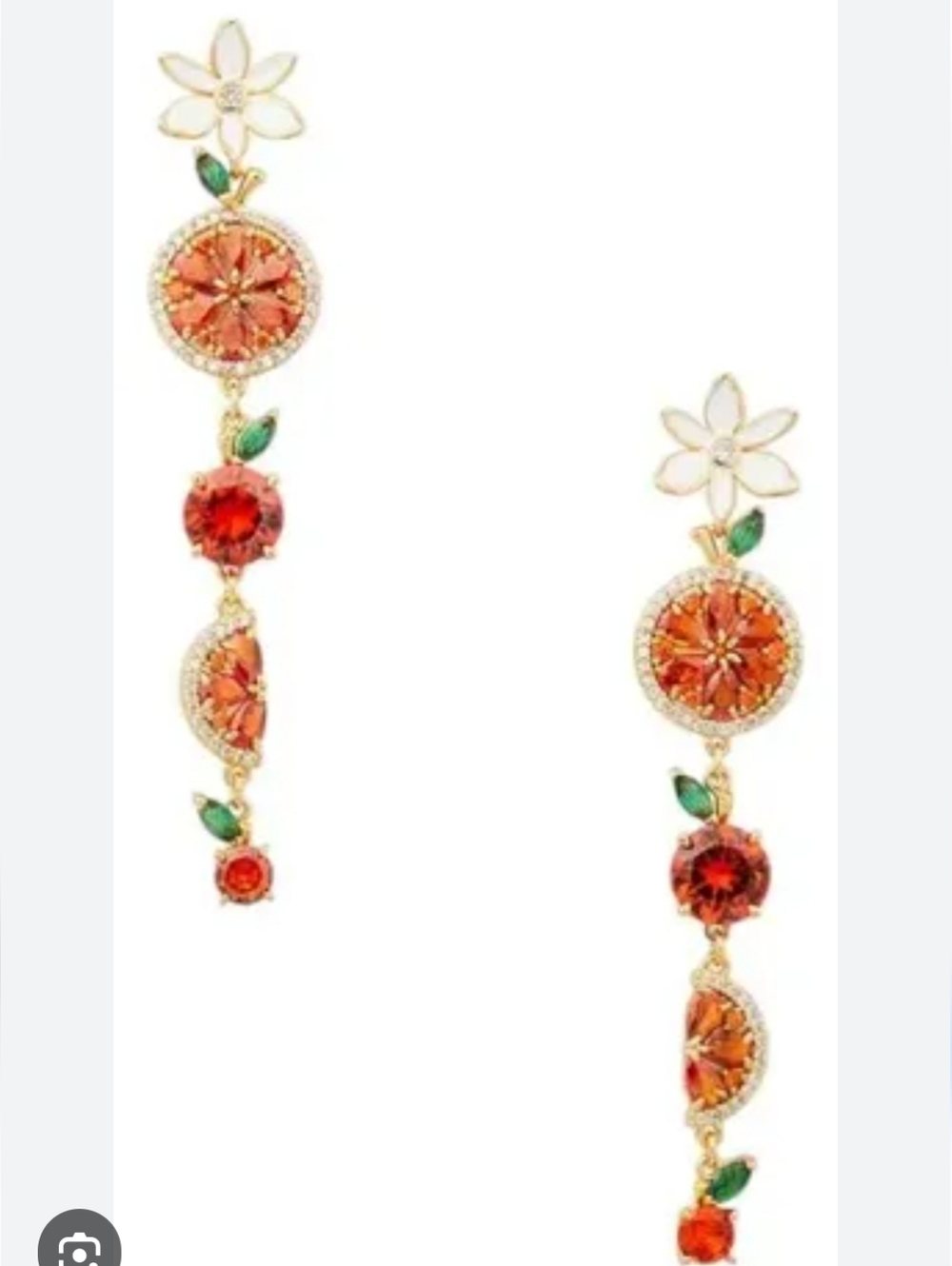 kate spade Pink and Gold Floral Drop Earrings